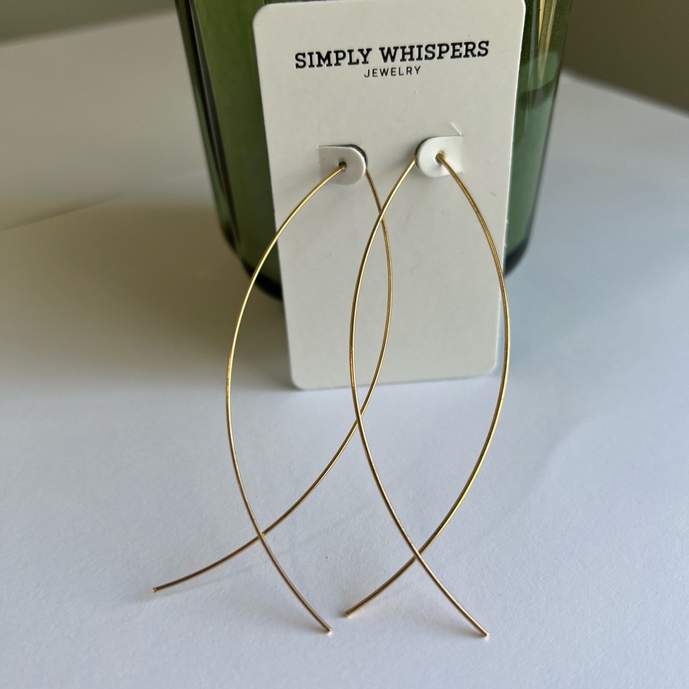 Oversized gold hoop earrings